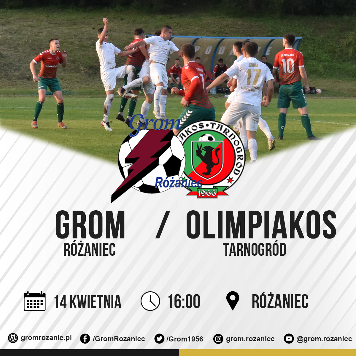 Read more about the article Grom Różaniec – Olimpiakos Tarnogród (14.04.2024)