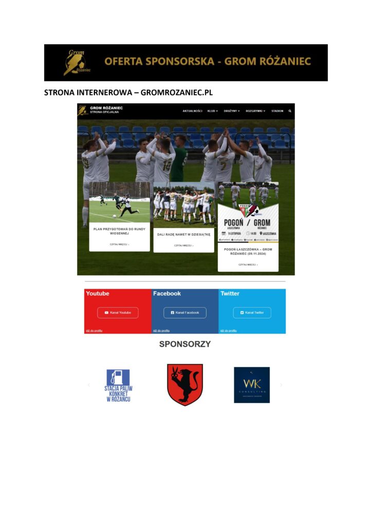 Oferta Sponsorska Grom Różaniec 2024 2025 Page 0011