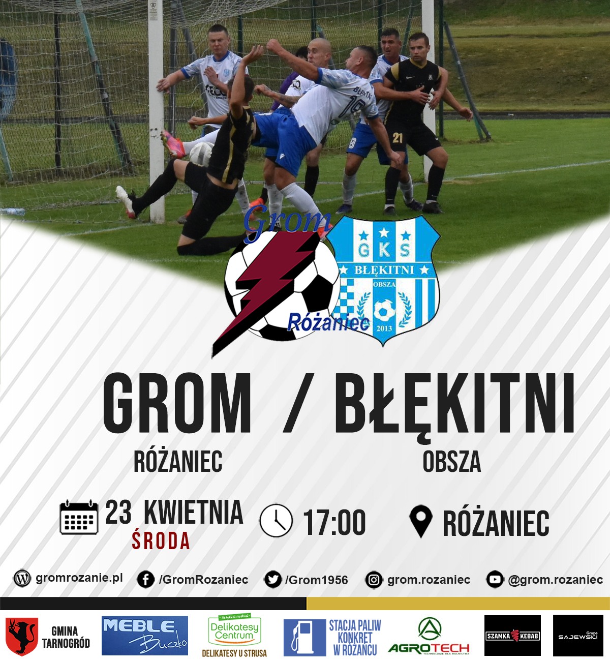 Read more about the article Grom Różaniec – Błękitni Obsza (23.04.2025)