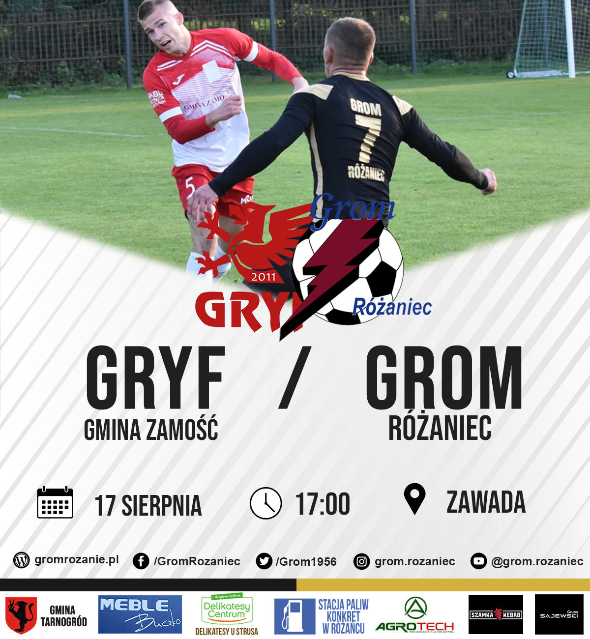 Read more about the article Gryf Gmina Zamość – Grom Różaniec (17.08.2025)