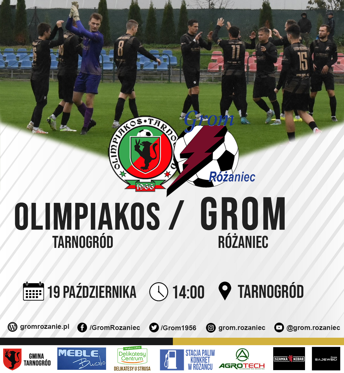 Read more about the article Olimpiakos Tarnogród – Grom Różaniec (19.10.2025)